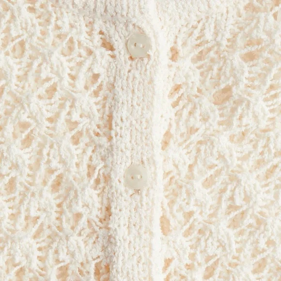 Divided Ivory Crochet Knit Top - Picture 11 of 13
